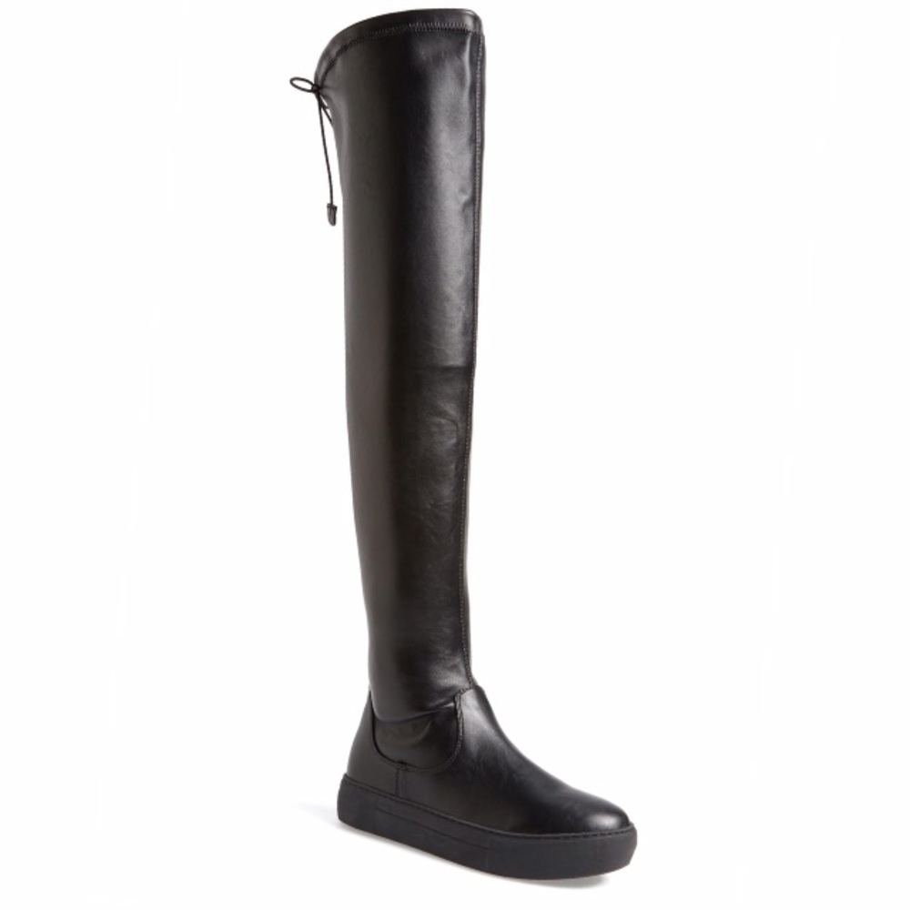 J/Slides Over The Knee Faux Leather Boots (Size 6)